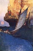 Howard Pyle An Attack on a Galleon oil painting